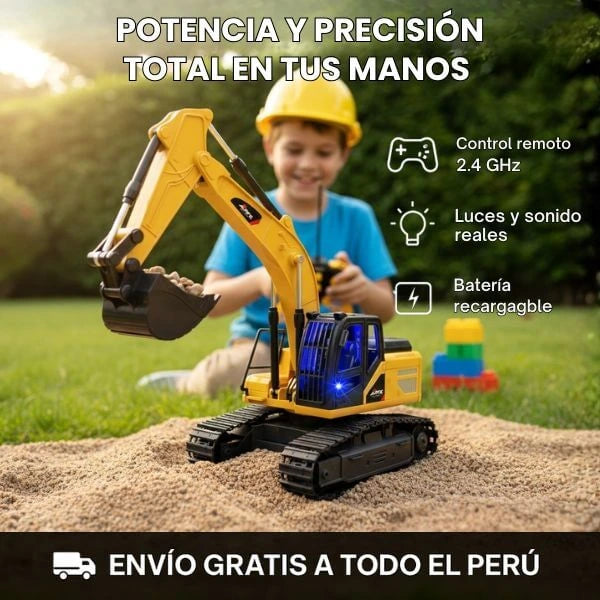 EXCAVADORA RC (CONTROL REMOTO)  + GARANTIA ⭐⭐⭐⭐⭐