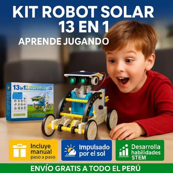 KIT ROBOT  SOLAR 13 EN 1🤖 + GARANTIA ⭐⭐⭐⭐⭐