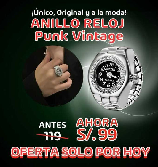 ANILLO RELOJ PUNK VINTAGE