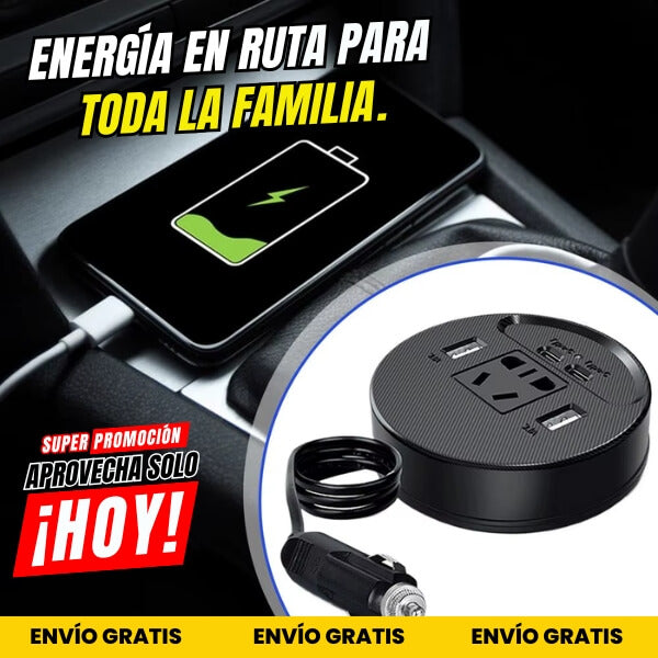 INVERSOR DE CORRIENTE - PowerRide 220V™ + GARANTIA 6 MESES⭐